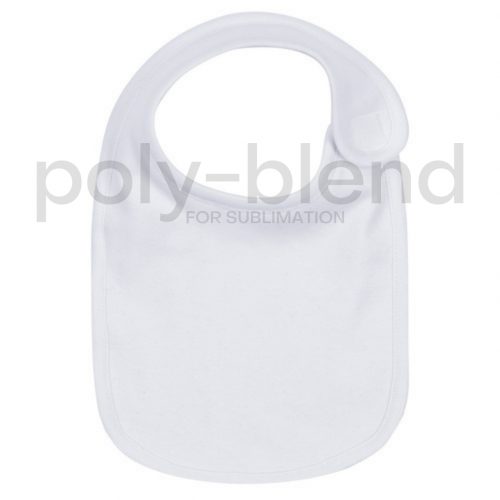 *Sublimation Blanks* Blank Infant Baby Bib - Plain - Poly Blend